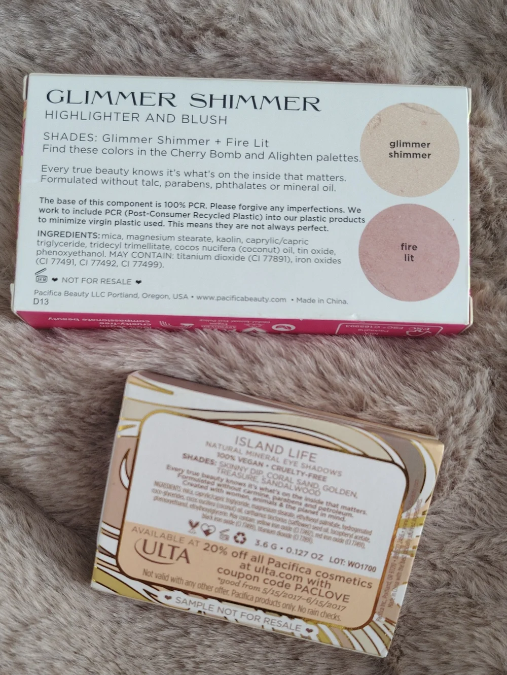 Pacifica Eyeshadow Highlight & Blush Palettes Duo